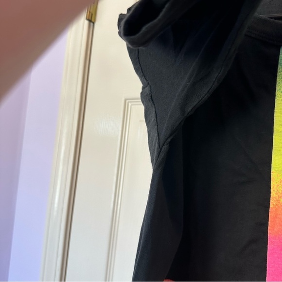 VTG Feathers International Single Stitch T-Shirt Marco Island Size L Neon Black - Picture 5 of 9